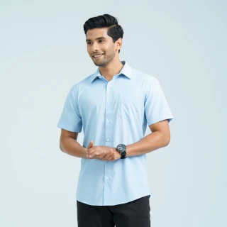 Men’s Sky Blue Casual Shirt thumbnail 1