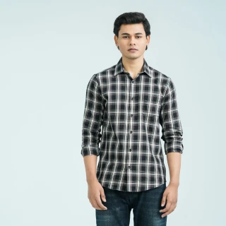 Men’s Black Chocolate Casual Cotton Shirt thumbnail 1