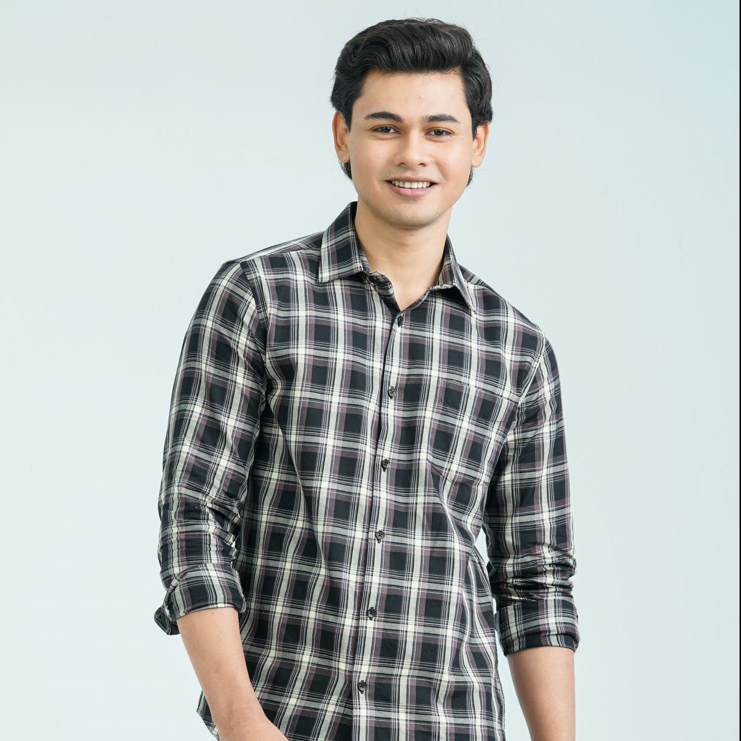 Men’s Black Chocolate Casual Cotton Shirt thumbnail 3