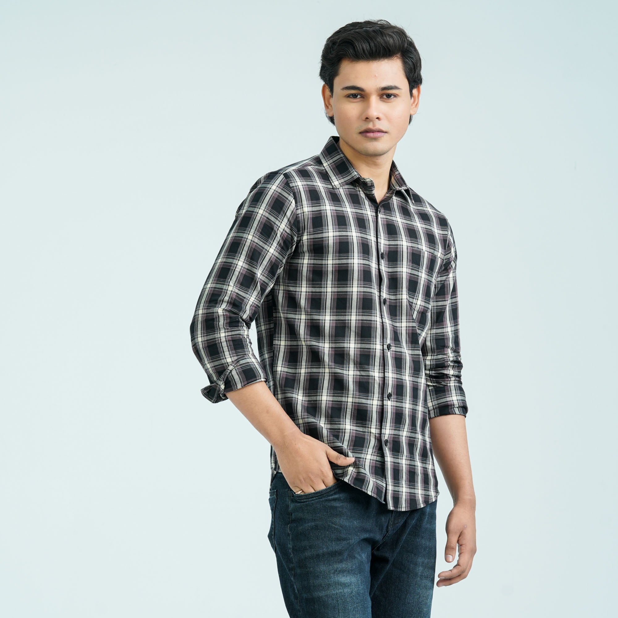 Men’s Black Chocolate Casual Cotton Shirt thumbnail 6