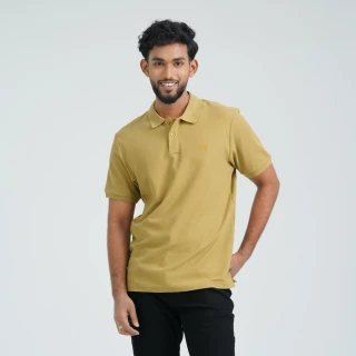 Men’s Olive Cotton Polo thumbnail 1