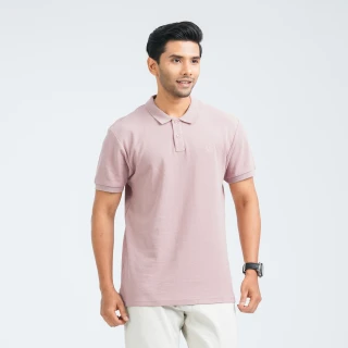Men’s Dusty Pink Cotton Polo thumbnail 1