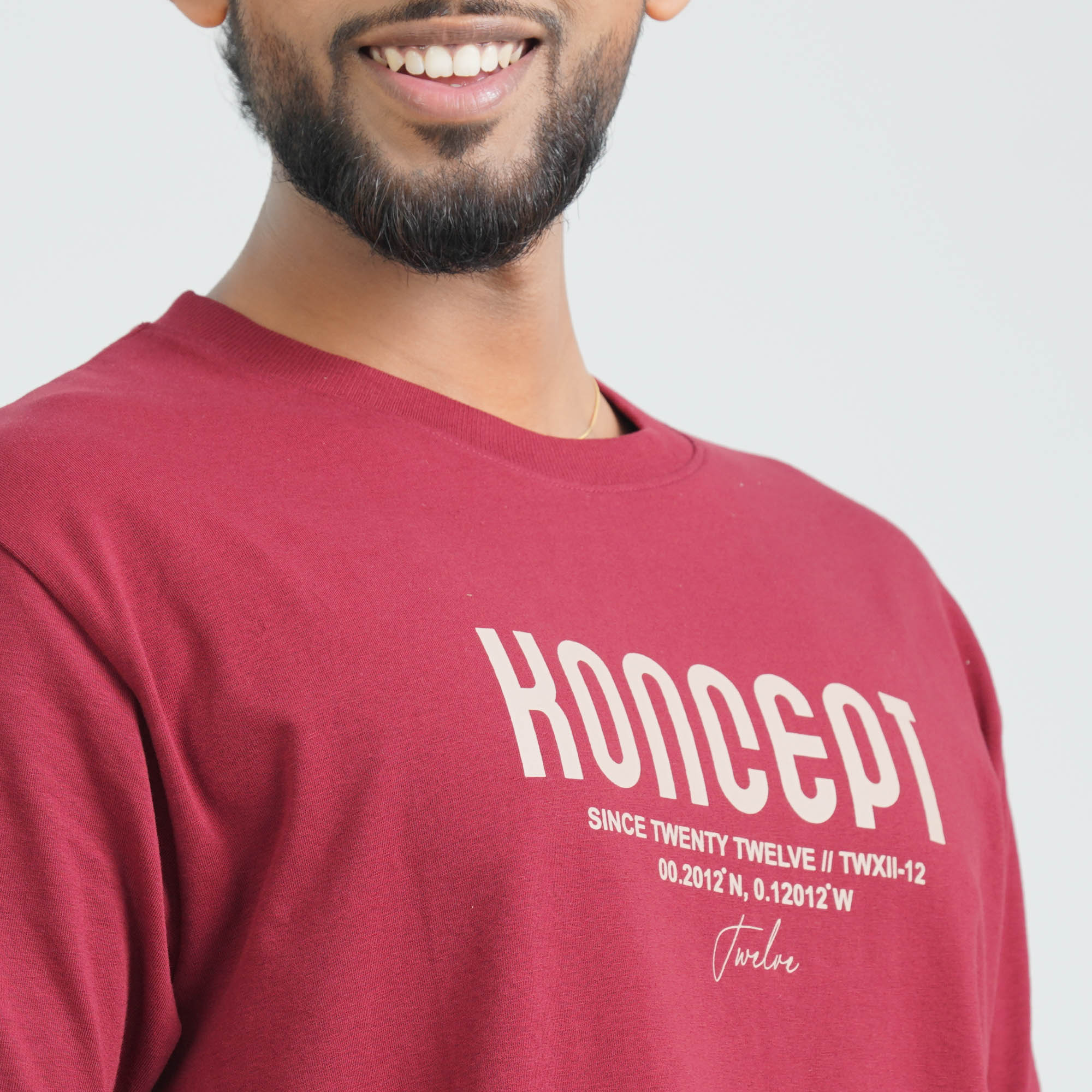 Men’s Cotton Maroon T-Shirt thumbnail 2