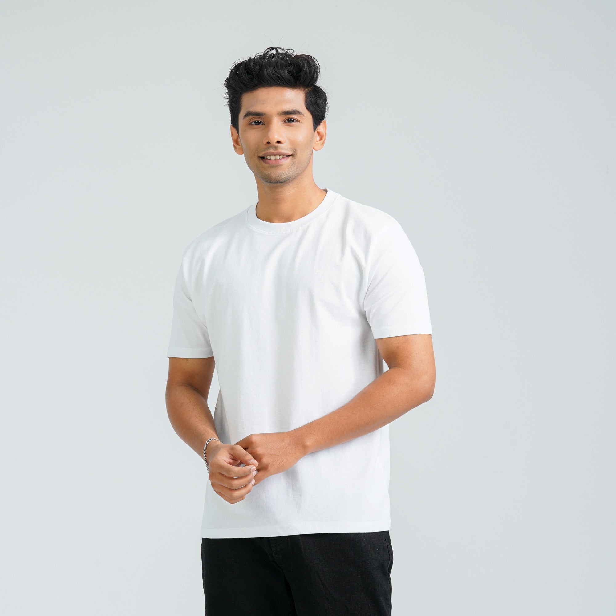 Men's White Cotton T-Shirt thumbnail 2