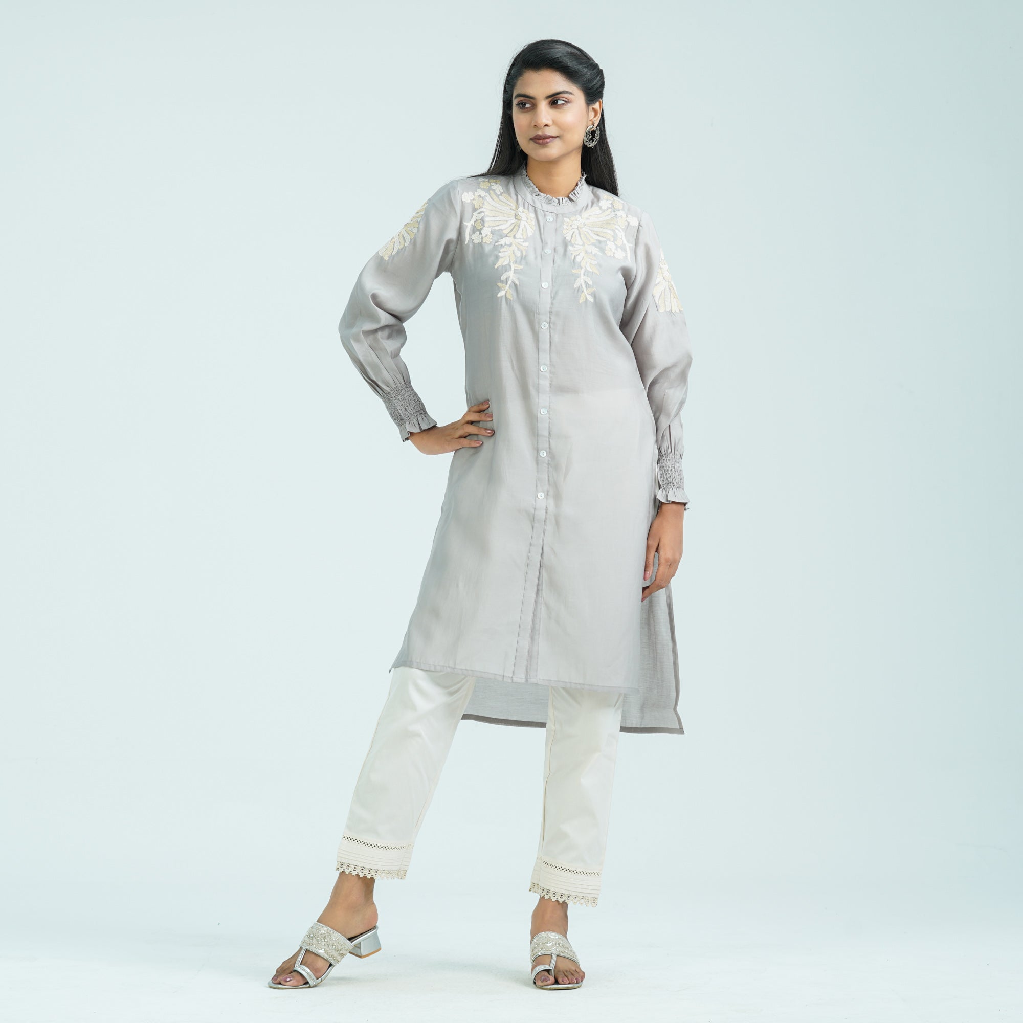 Women’s Ash Embroidered Two Piece Set thumbnail 3