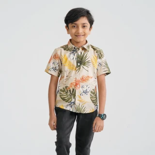 Baby Boy's Green Cotton Shirt thumbnail 1
