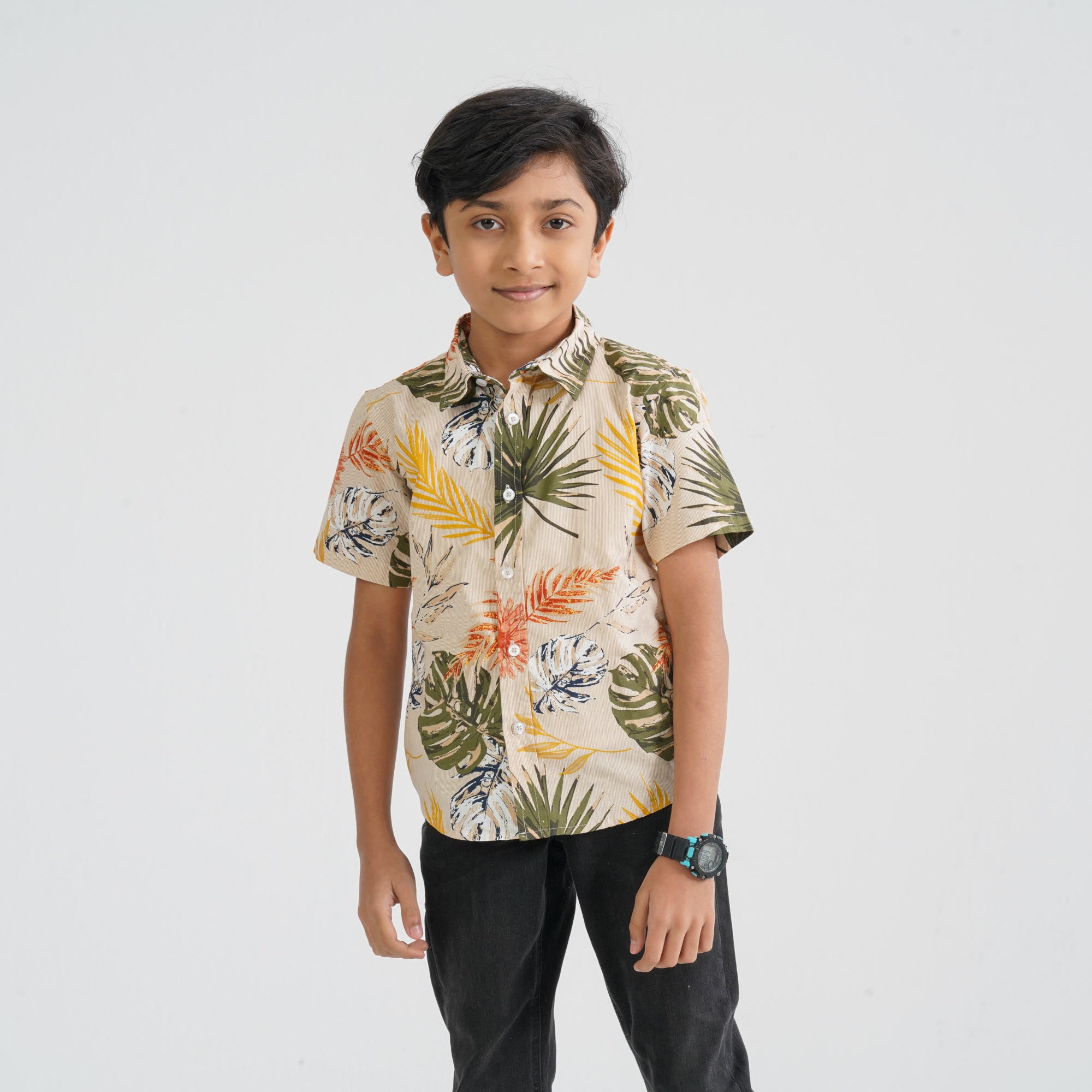 Baby Boy's Green Cotton Shirt thumbnail 3