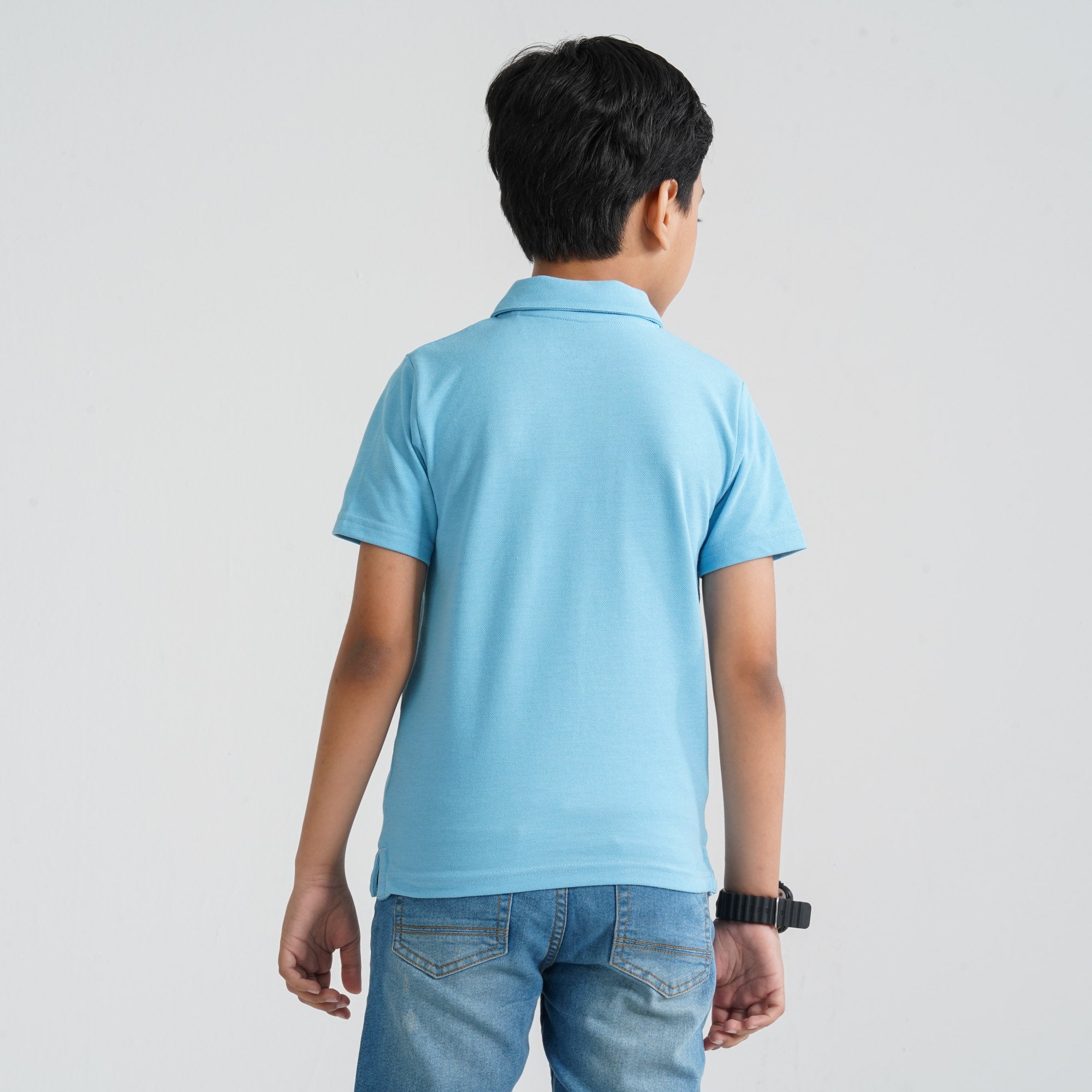 Boy's Sky Blue Polo thumbnail 4