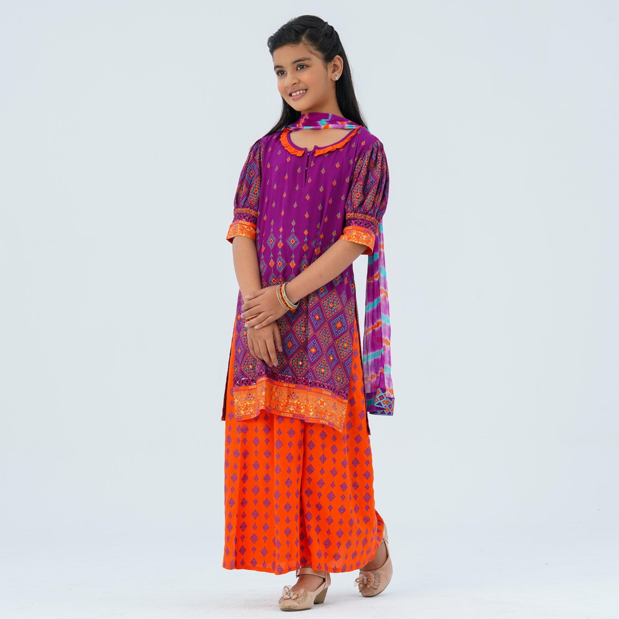 Girl's Violet Three Piece Set thumbnail 5