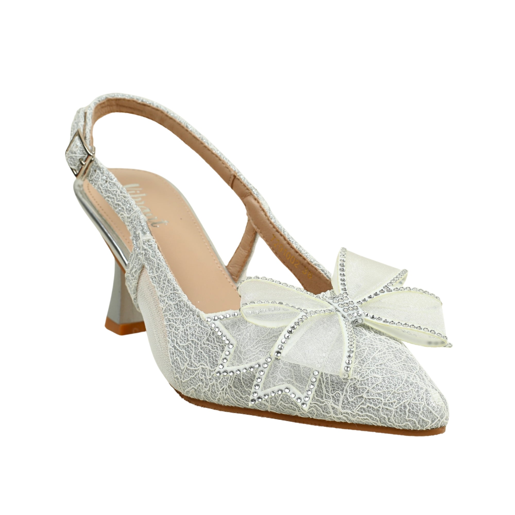 VIBRANT WOMEN SILVER SLING BACK HEEL thumbnail 2
