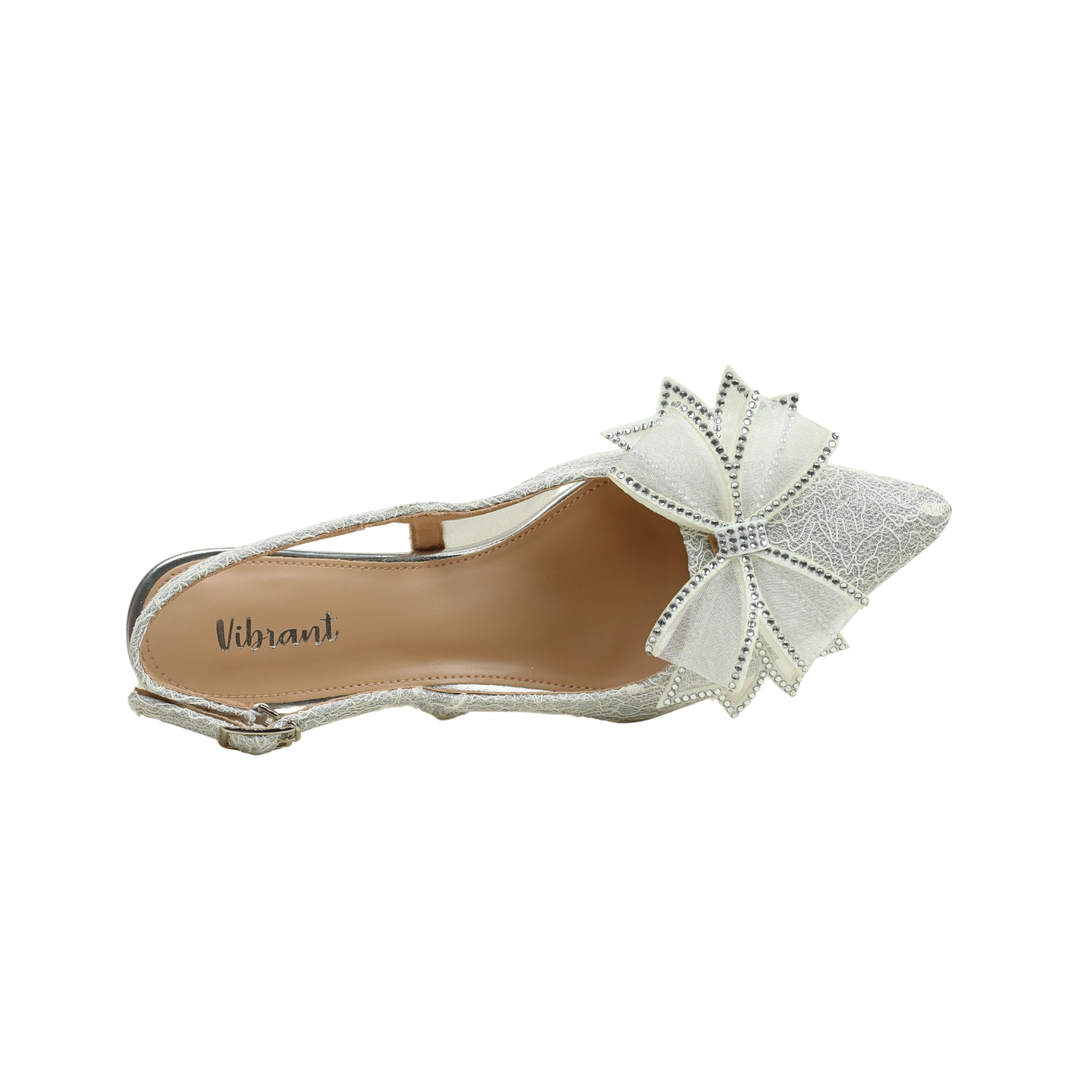 VIBRANT WOMEN SILVER SLING BACK HEEL thumbnail 5