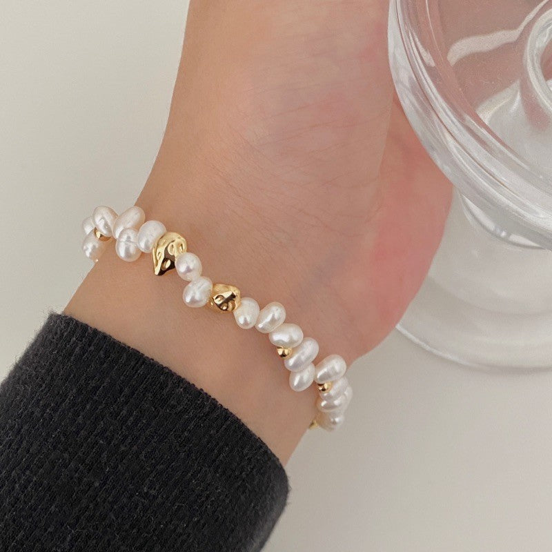 Elegant Imitation Pearl Flower Bracelet For Women Fashion Jewelry Piece thumbnail 2