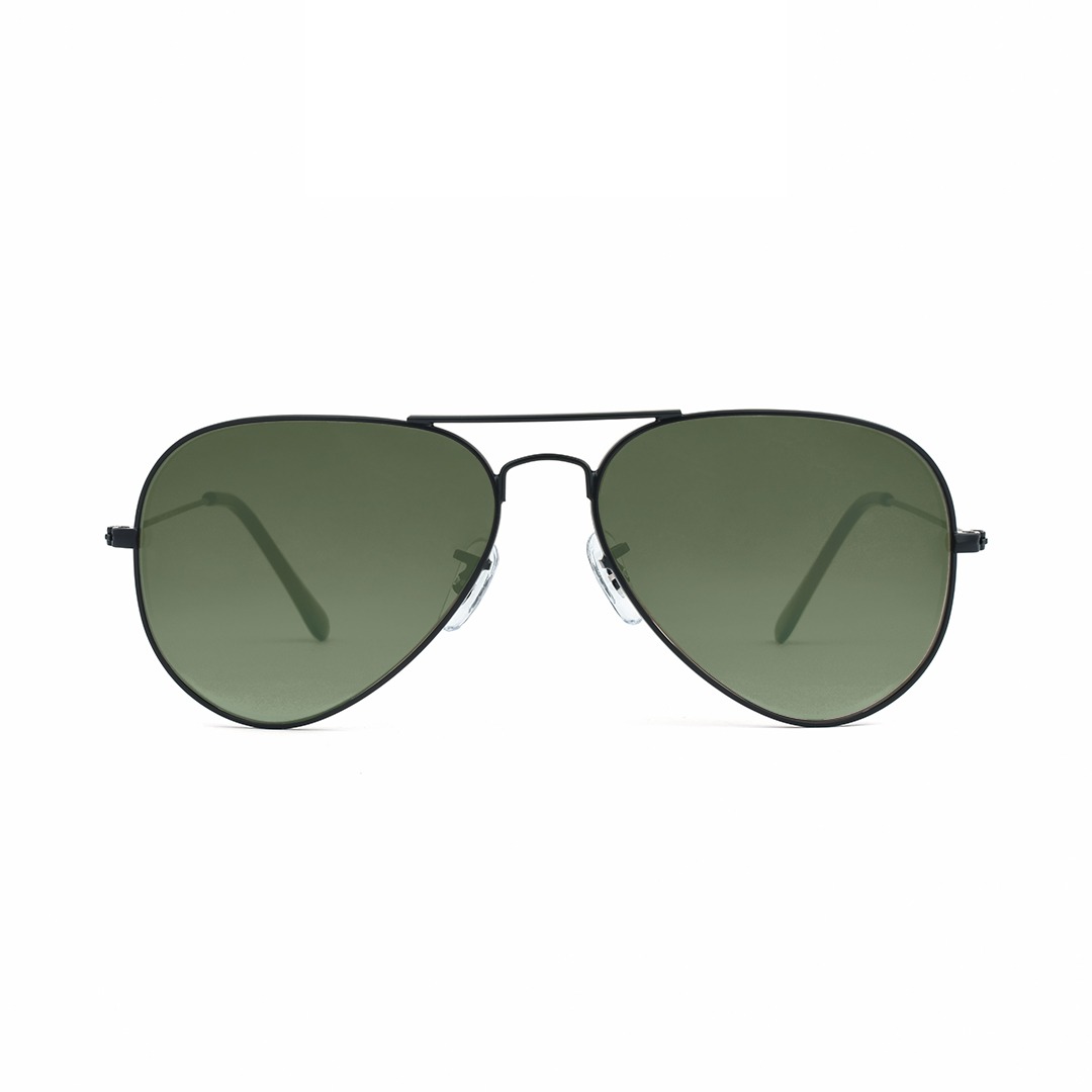 Double-Bridge Aviator Sunglasses RBS 3025 BLK GRN thumbnail 2